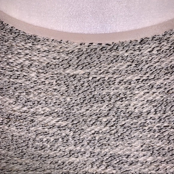 WH|BM Cream and Black Sweater With Peplum Bottom - Picture 4 of 7